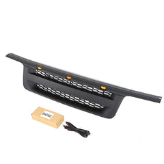 Front Grille For 1995 1996 1997 Ford Ranger Bumper Grills Grill Cover W/3 LED Light Black