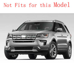 Front Grille For 2016 2017 2018 Ford Explorer Mesh Bumper Grilles Grills Cover W/3 lights Black